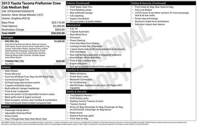 2013 Toyota Tacoma PreRunner V6